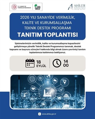 TR71 Bölgesi KOBİ'lerimize 10 Milyon TL'lik Teknik Destek!